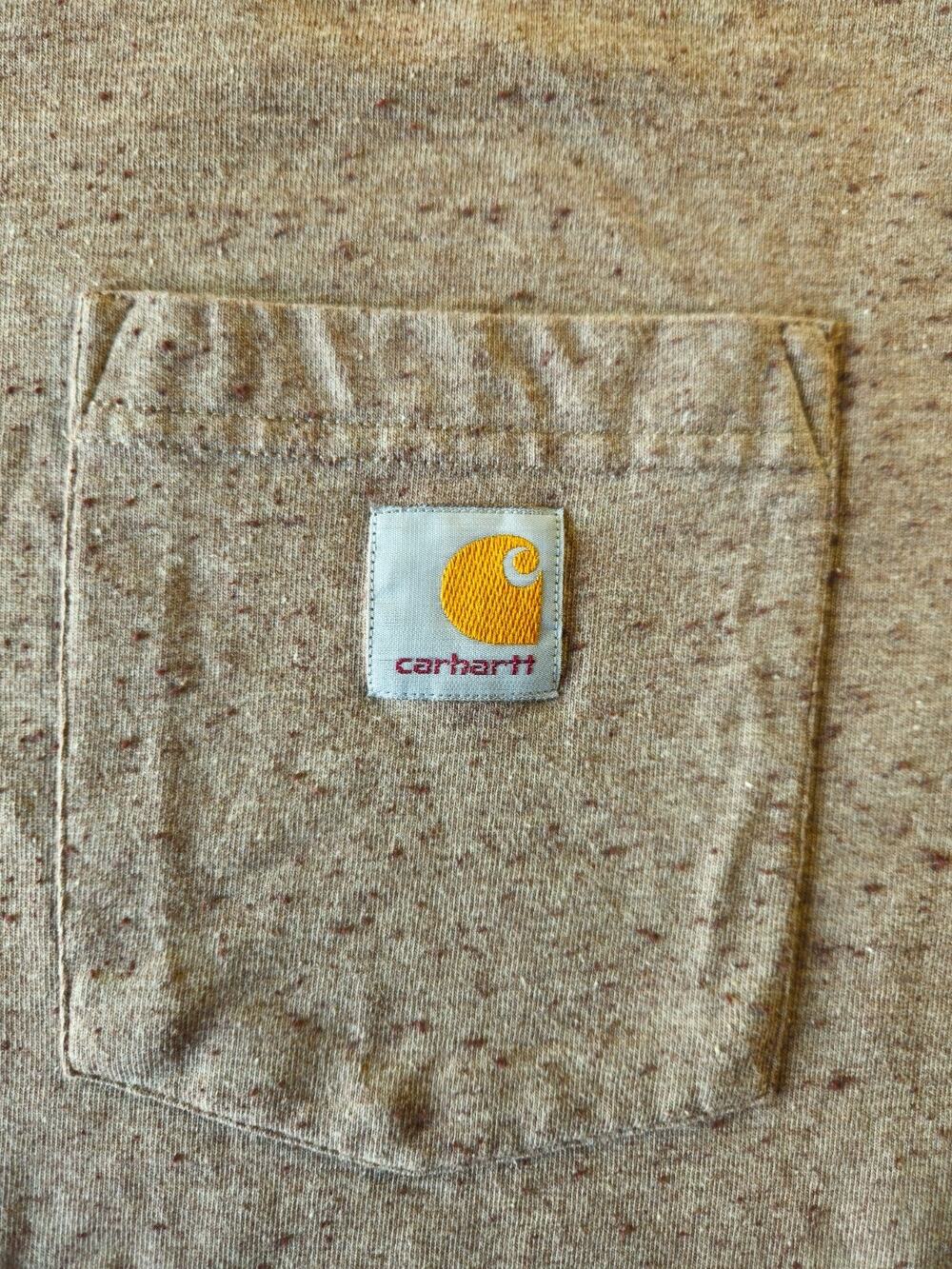 Carhartt K87 2XL Brown Speckled Pocket T Shirt Loose Fit Workwear